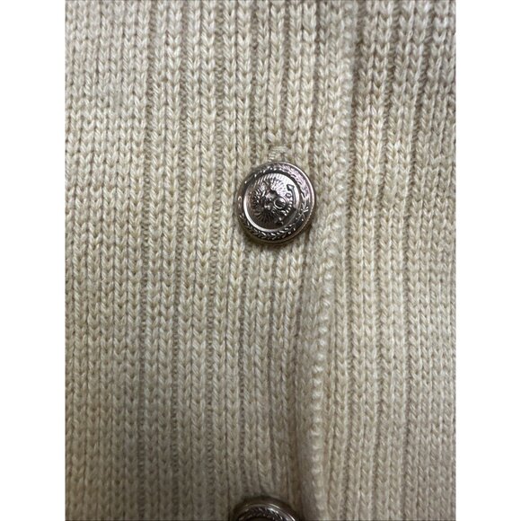 Vintage collegiate style sweater vest crest 1980s Green Plaid Back NY Gard Coll - Picture 3 of 8